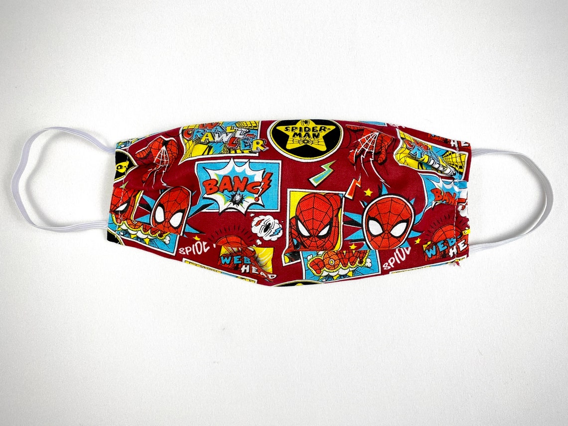 Spider-man Comic Print Face Mask Washable Face Mask Reusable - Etsy UK