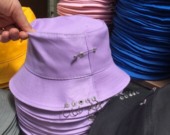 Kpop Piercing Bucket Hat, Korean Style Hat, Cool Fisherman Hat, Unisex Kpop  Bucket Hat