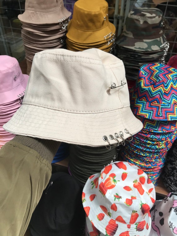 Kpop Piercing Bucket Hat, Korean Style Hat, Cool Fisherman