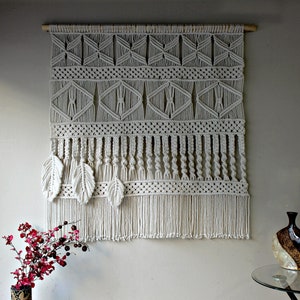 Large Macrame wall art - Modern Macrame Hanger - Textile Art - 'DVIN'