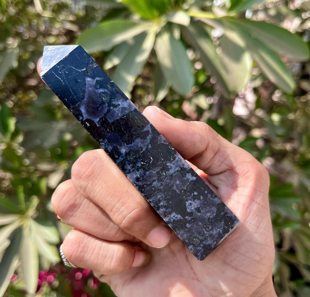 Blue Merlinite Stone Obelisk Tower: Indigo Gabbro Healing Crystal - Etsy