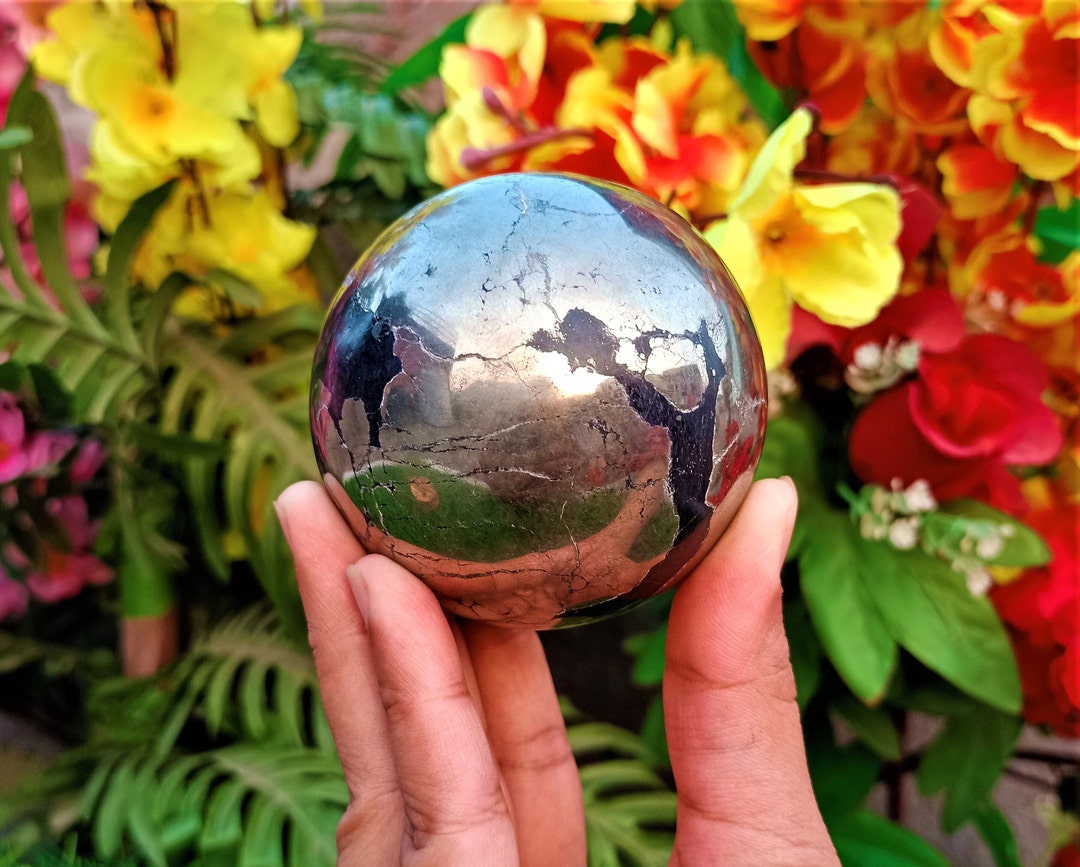 Natural 65mm Golden Apache Gold Stone Healing Metaphysical Spirit Power Superb Sphere Ball. Etsy