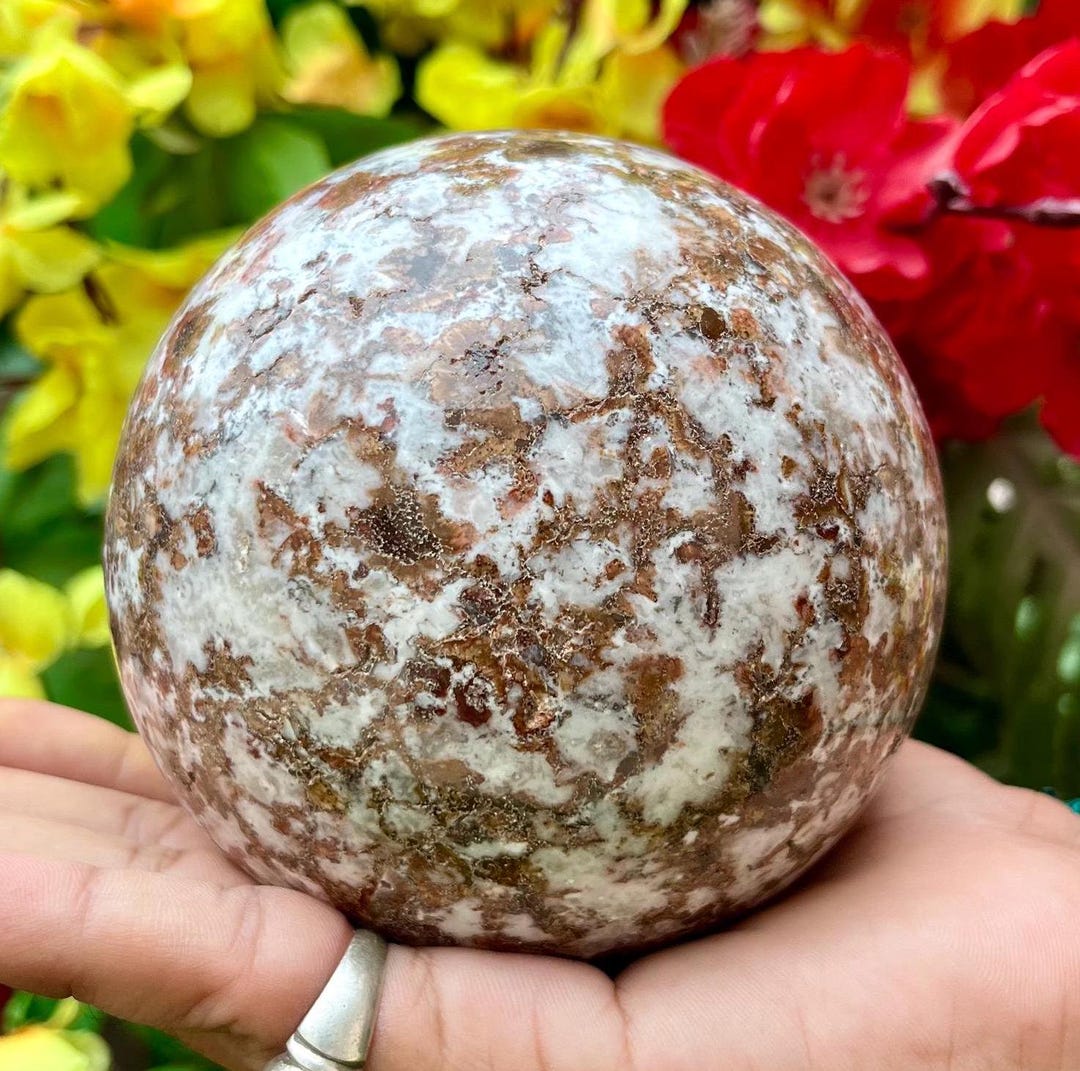 Poppy Sphere Large Red Poppy Jasper Sphere: 105MM Hornitos Stone, Metaphysical ...