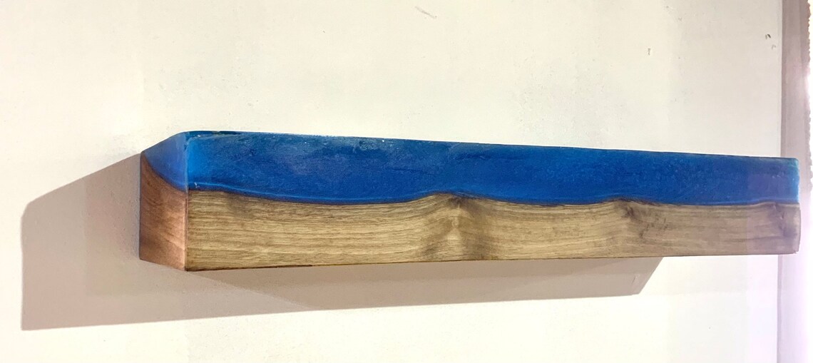 8 Deep Epoxy Resin Floating Shelves Etsy