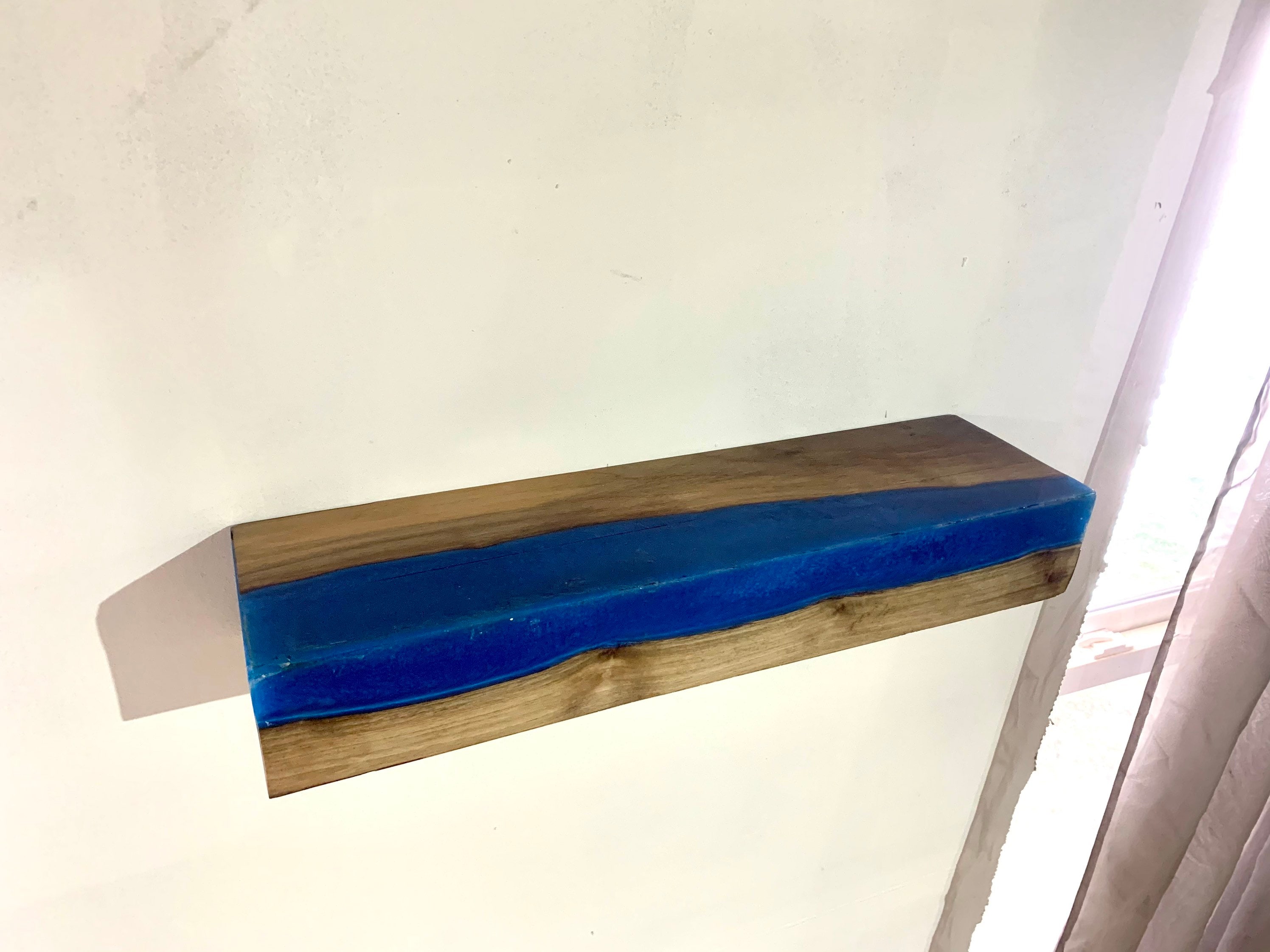 8 Deep Epoxy Resin Floating Shelves Etsy