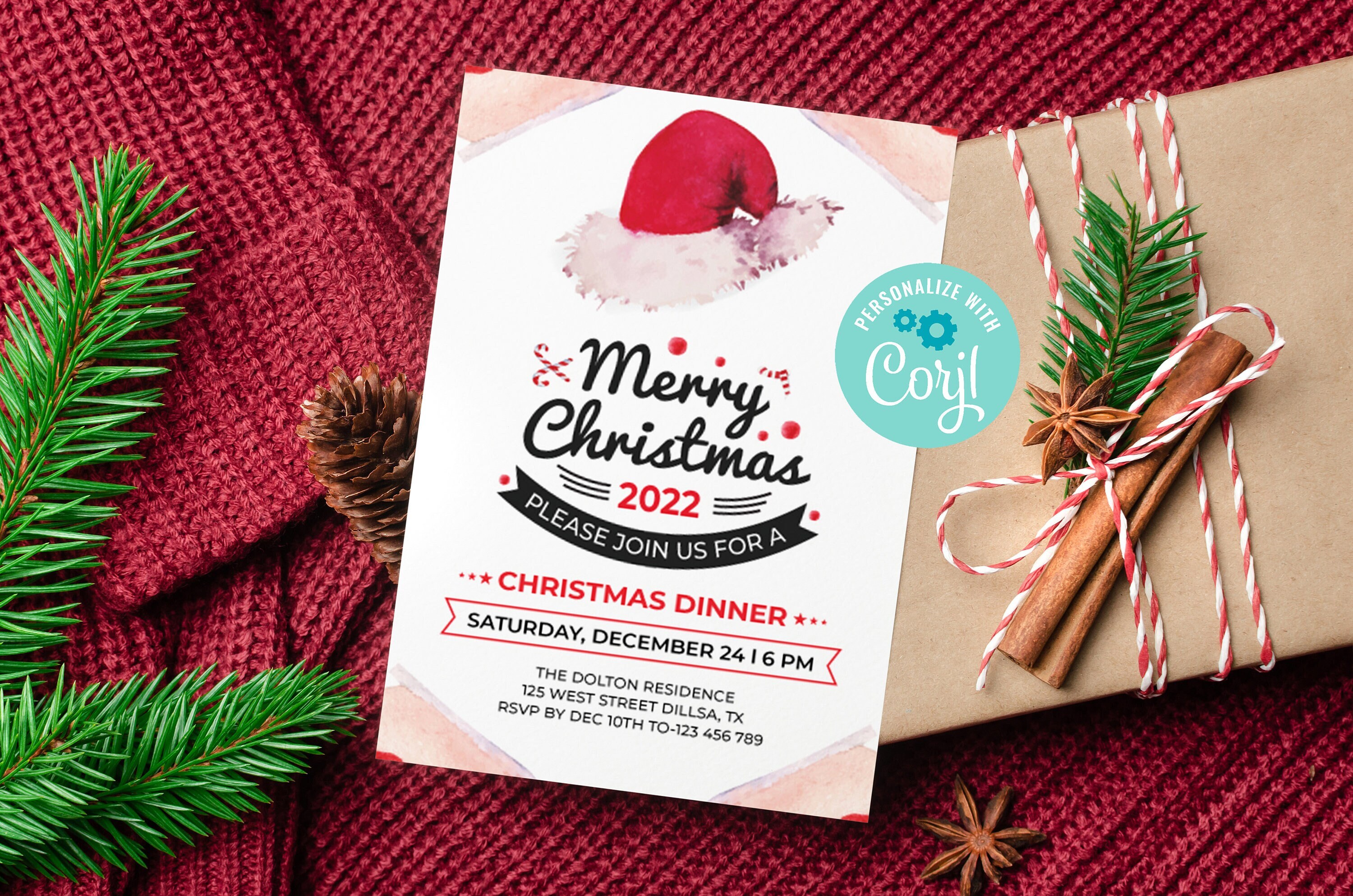 2022 Dolton Christmas Party Holiday Party Invitation Christmas Party Invitation Party | Etsy