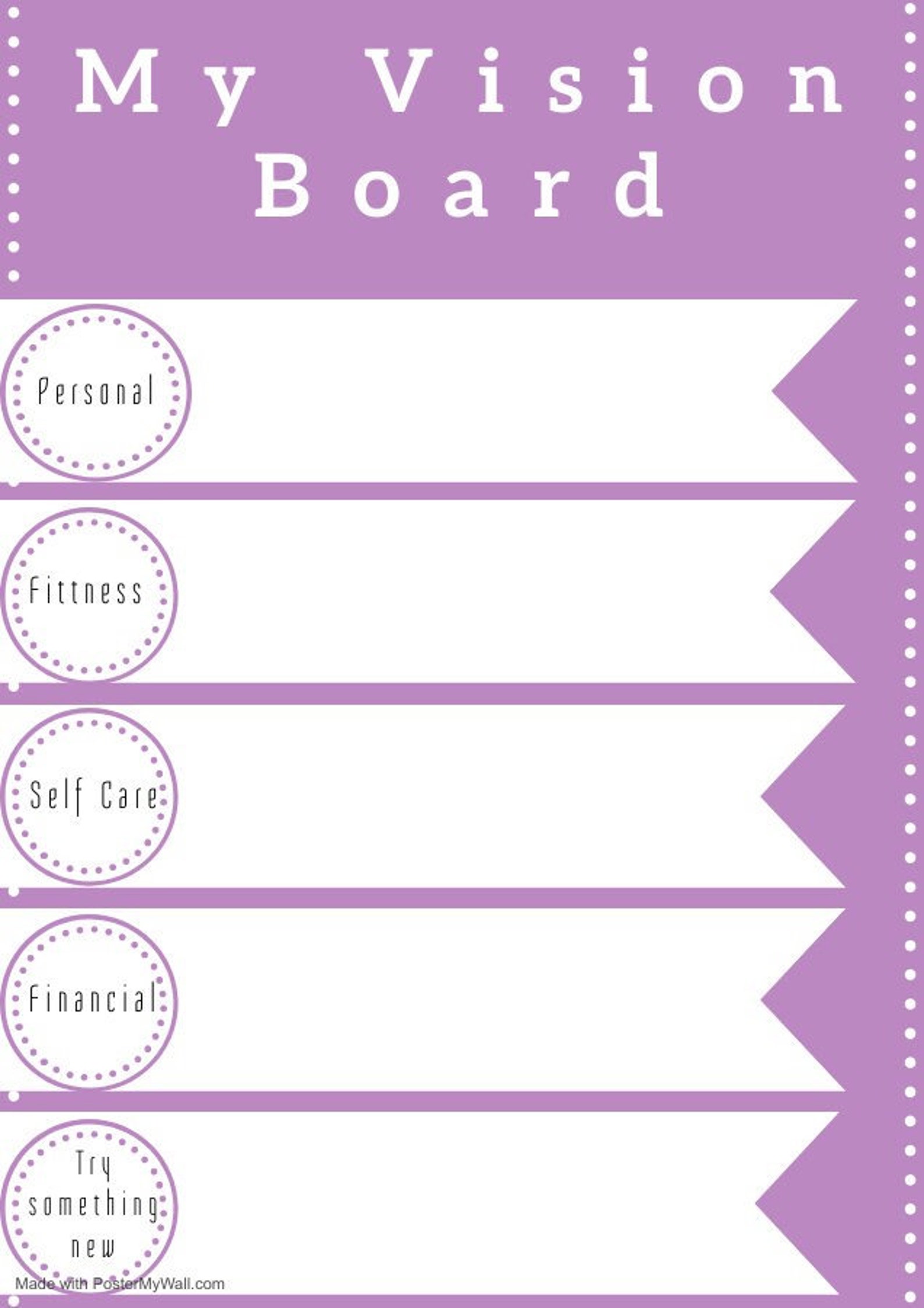 Printable Vision Board Purple Back to School Planner Goals - Etsy