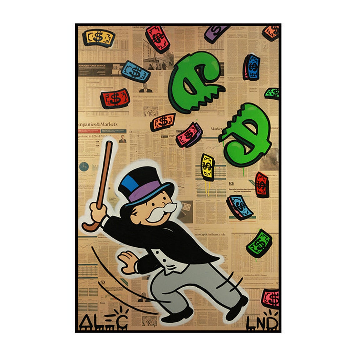 Mr Monopoly Poster Home Decor Silk Photo Prints Picture No | Etsy