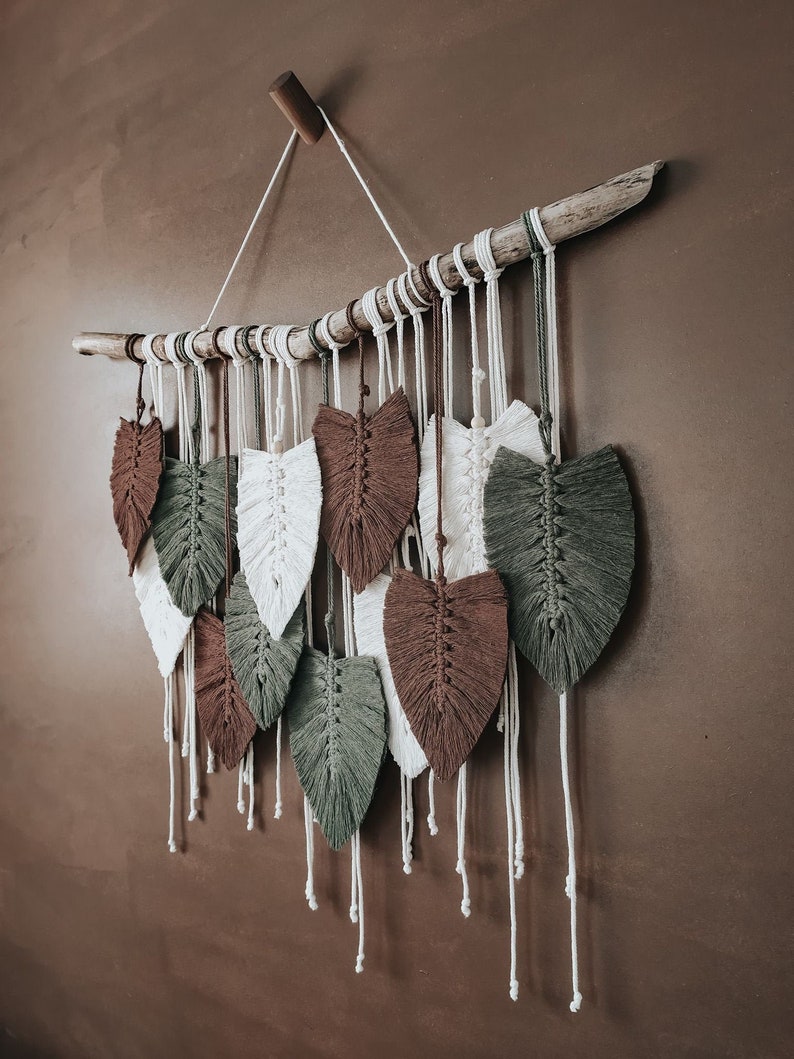 Large Tapestry Macramè Leaves // Wall Hanging Macramè Etsy