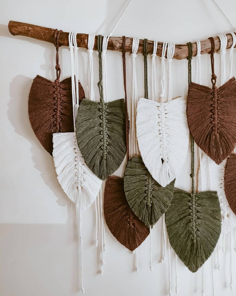 Large Tapestry Macramè Leaves // Wall Hanging Macramè Etsy
