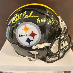 Bill Cowher Signed Pittsburgh Steelers Riddell Mini Helmet Certification HOLOGRAM