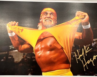 Hulk Hogan Signed WWE 11x17 Poster Certification HOLOGRAM Hulkamania