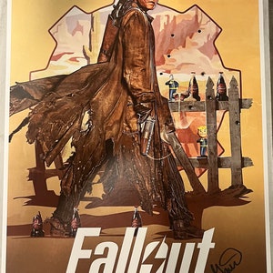 Walton Goggins Signed FALLOUT The Ghoul 11x17 Poster Certification HOLOGRAM