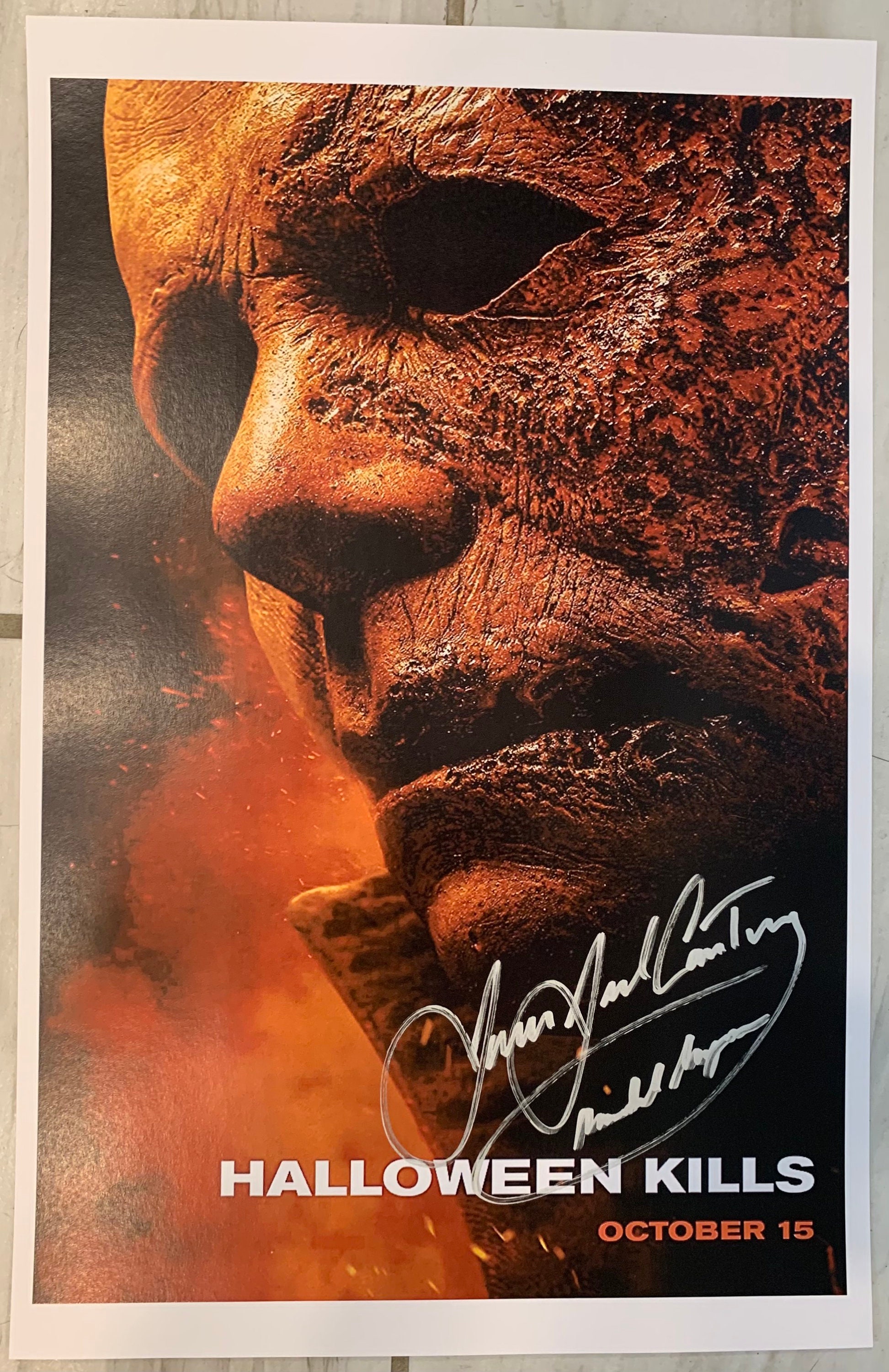 James Jude Courtney Signed Halloween Kills 11x17 Movie Poster