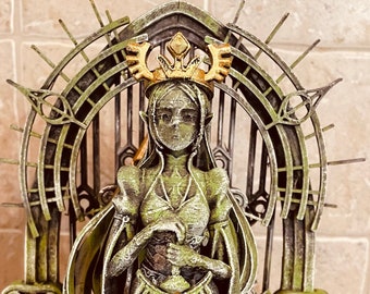 Zelda inspired Princess of Hyrule Temple of time Statue diorama. Handpinted made to order