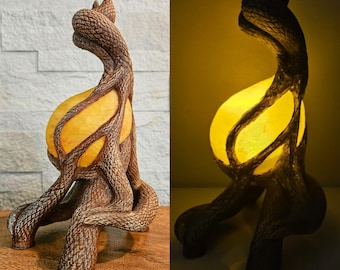 Zelda Tears of the Kingdom inspired Lightroot lamp with LED light! Handpainted made to order