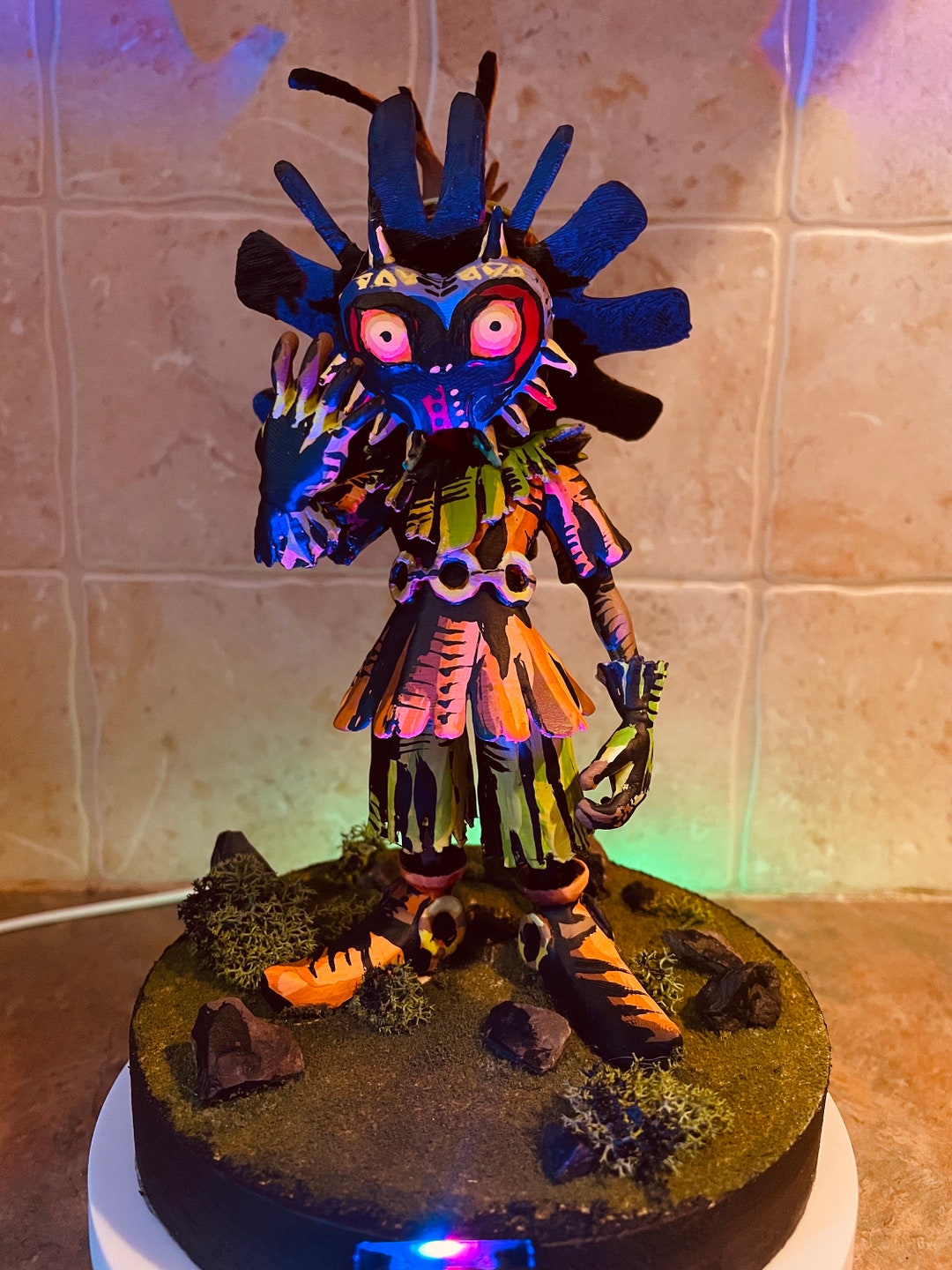 Majoras Mask Skull Kid Inspired Statue Handpainted 8