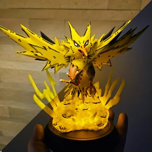 ZAPDOS legendary bird statue with LED clouds made to order