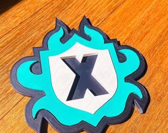 Splatoon inspired X-RANK badge office plaque made to order