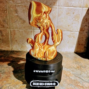Splatoon inspired championship trophy replica made to order