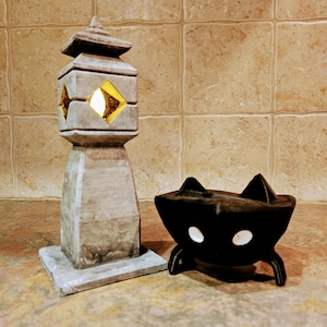 Sky Children of the light inspired LED lamp + crap statue