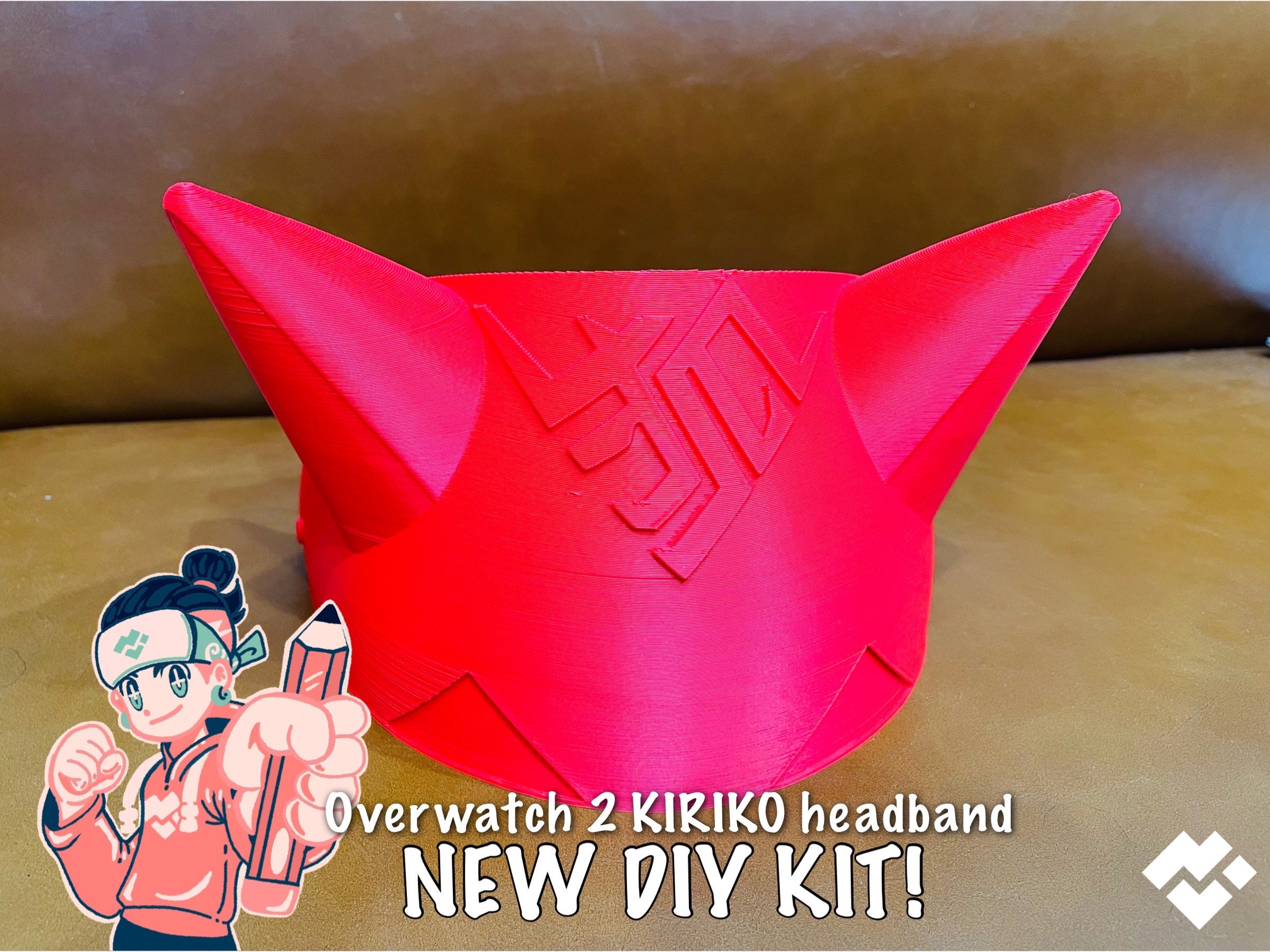 ITEMLAB Overwatch 2 Kiriko Kitsune Hoofdband - Officiële Cosplay Replica - Limited Edition & Verstelbaar