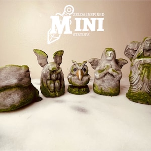 5 ZELDA inspired 4” statues made to order