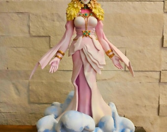 Zelda inspired Zora Queen Rutela 10" statue Handpainted make to order