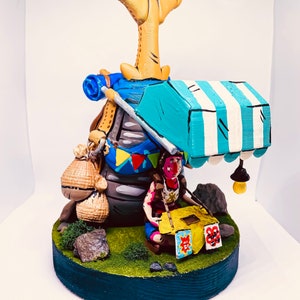 Zelda inspired Beedle diorama statue! Handpainted! Made to Order