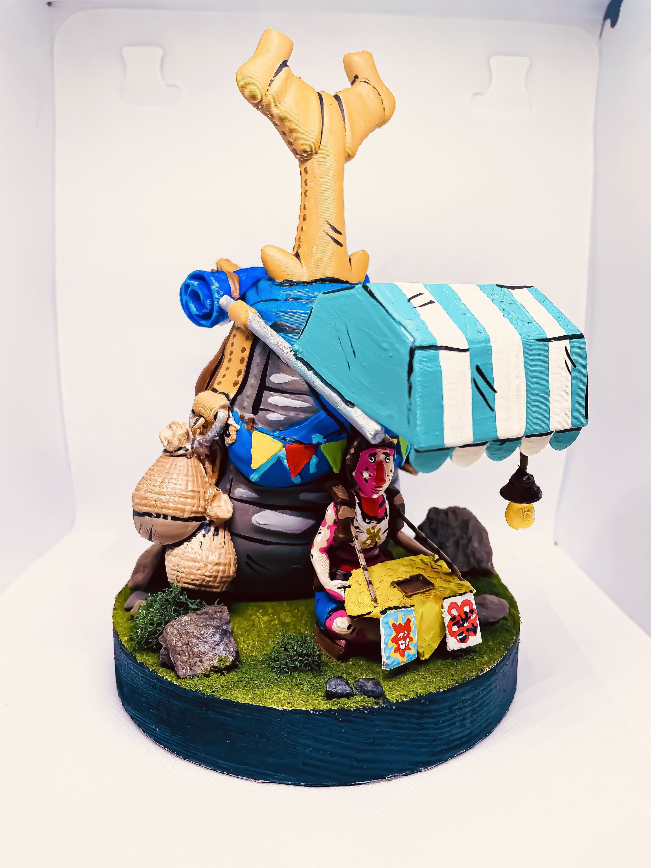 Zelda Inspired Beedle Diorama Statue! Handpainted! Made to Order