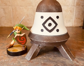 Luminária de 5" inspirada em Zelda Tears of the Kingdom, com luz LED piscante! Pintada à mão e sob encomenda.