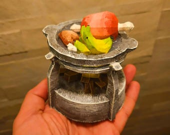 Zelda Botw and Totk inspired "COOKING POT" LED statue! Made To Order