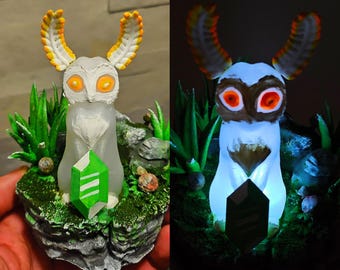 Zelda inspired Blupee mini diorama LED light Handpainted made to order