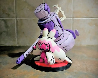 Poké inspired Tinkaton Statue manga style PAINT TECHNIQUE made to order
