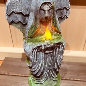 Zelda inspired Goddess Statue with LED light! Handpainted