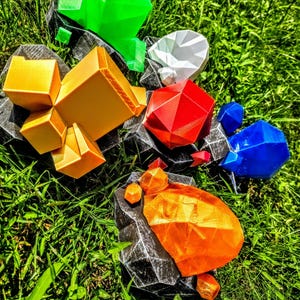 Zelda breath of the wild inspired ore stone statues made to order.