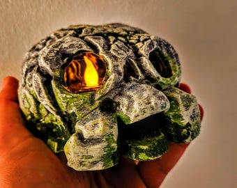 Zelda Bokoblin inspired LED Skull Cave light statue  made to order