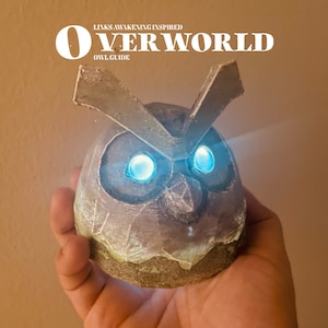 Estatua LED de búho inspirada en el mundo exterior de Links Awakening, hecha a pedido