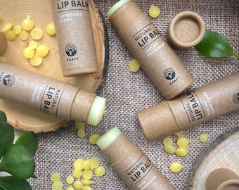 Eco Friendly Natural Lip Balm | Clean Ingredients | Zero Waste and Plastic-Free | Jumbo Size 0.3oz