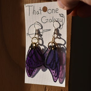 Butterfly Earrings | Dangle Earrings | Reused Cd | Fairycore | Cottagecore | Goblincore