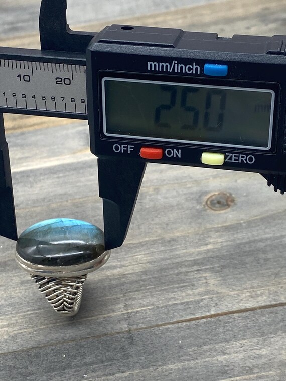 Sterling Silver Labradorite Statement Ring 925 YS… - image 8