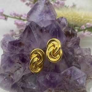 Anne Klein Earrings Infinity Circle Gold Tone Stud Earrings