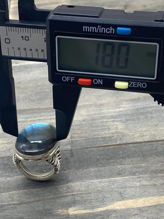 Sterling Silver Labradorite Statement Ring 925 YS… - image 9