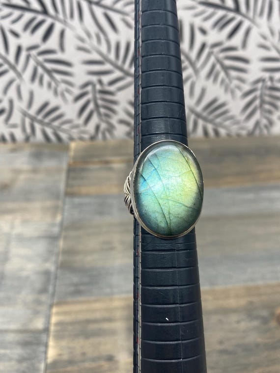 Sterling Silver Labradorite Statement Ring 925 YS… - image 6