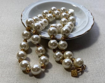 AK ANNE KLEIN ダングルパールペンダントネックレスチェーン 
