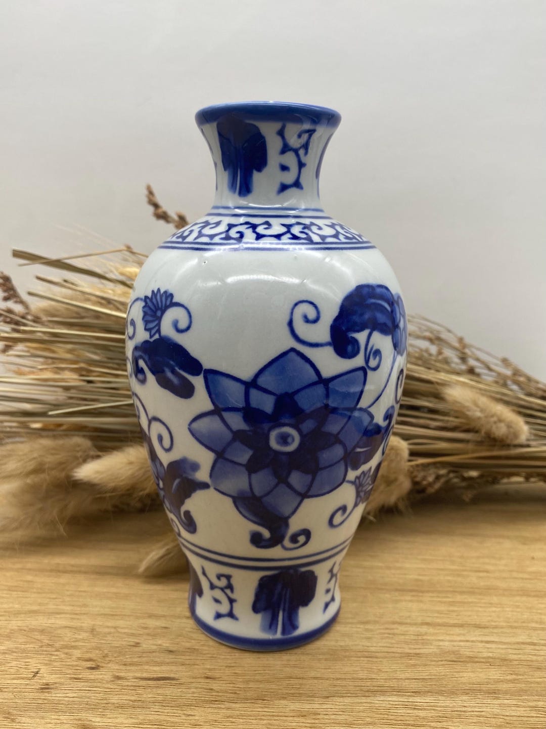 Blue and White Bud Vase Vintage Bombay Company Home Decor - Etsy
