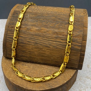 Anne Klein II Fancy Gold Tone Link Chain Necklace