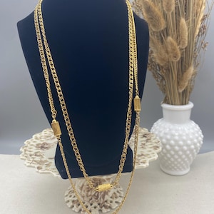 Monet MCM Gold Tone Chain Necklace Vintage Jewelry