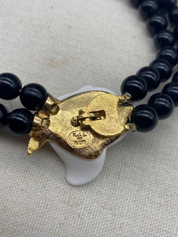 Avon Kenneth Jay Lane Necklace Double Strand Blac… - image 5