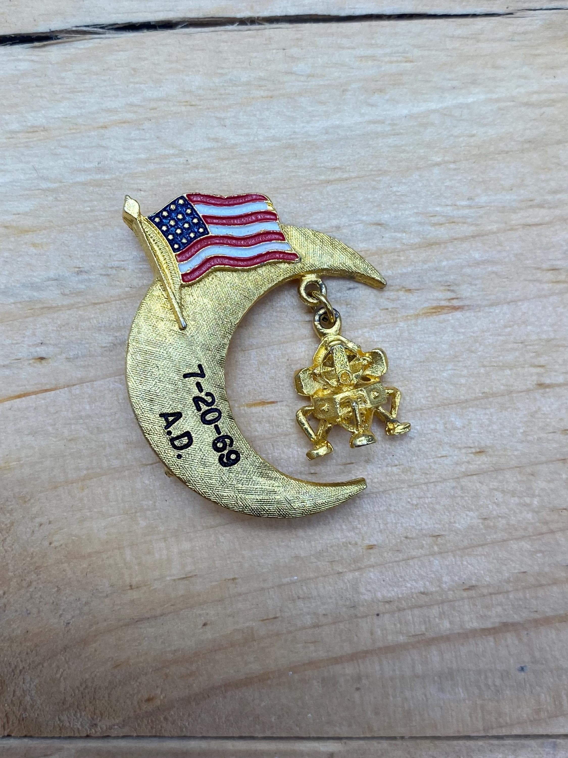 月面着陸記念ブロンズプレート 1969年 アポロ11号 イーグル 銘板 1/48